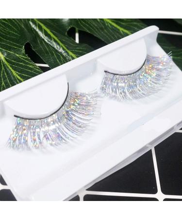 Dorisue Halloween Silver Glitter Eyelashes | Cosplay False Eyelashes for Women & Girls | P24 - Buy Online on GoSupps.com