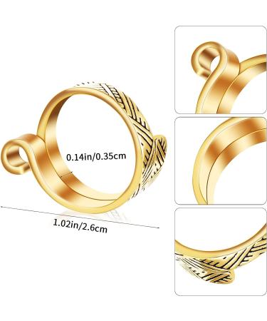 WLLHYF 4PCS Adjustable Crochet Loop Ring Set - Knitting Ring Yarn Guide - Craft Accessories for Mother Grandma Presents (Gold/Silver) - Buy Online on GoSupps.com