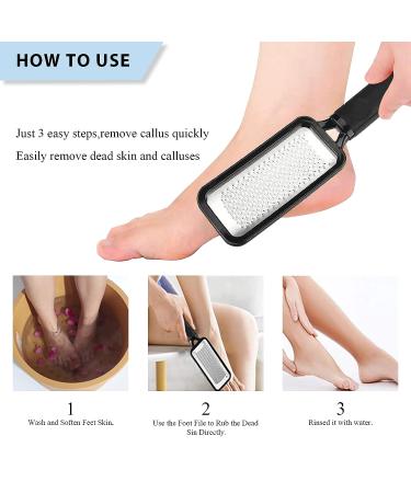 SetSail Stainless Steel Foot File Callus Remover - Professional Pedicure Tool for Wet and Dry Feet - Foot Scrubber for Dead Skin Removal - Buy Online on GoSupps.com