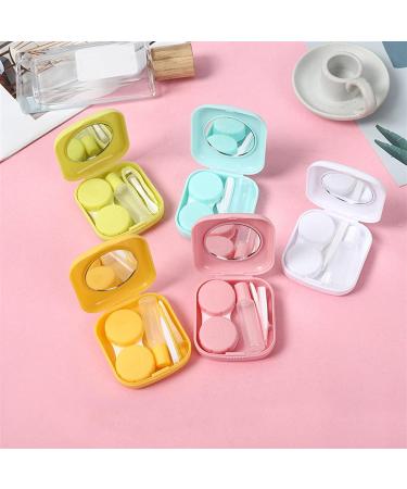 Buy Nfegsiya Portable Contact Lens Container for Women - Stylish Fruit & Solid Color Eye Care Kit - Gold - Buy Online on GoSupps.com
