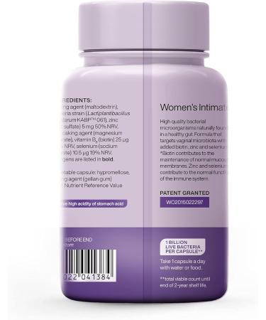 Floradapt Women's Intimate Probiotics | Vegan & Certified Organic Candida Support Women Capsules | Thrush Treatment & Vaginal Health for Ladies | (30 Days Serving) - Buy Online on GoSupps.com