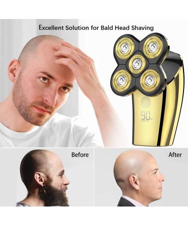 Best Head Shavers for Bald Men - Rechargeable 5-in-1 Waterproof Electric Razor for Wet & Dry Use - Buy Online on GoSupps.com