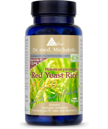 Red Yeast Rice with Coenzyme Q10 - Dr. med. Michalzik | Fermented Red Rice Extract 67.39 mg | Additive-Free Health Supplement | Biotikon International Shipping - Buy Online on GoSupps.com