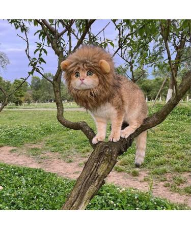 Khsgewr Lion Costume for Small Dogs & Cats | Halloween Lion Mane Headgear with Ears | Pet Costume for Parties - Neck Size 26-32 cm - Buy Online on GoSupps.com