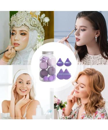 14 Makeup Sponge Set Makeup Sponge Blender Blender Sponges for Liquid Cream and Powder Multi-colored Beauty Sponge & Powder Puff Versatile Wet & Dry Use Purple - Buy Online on GoSupps.com