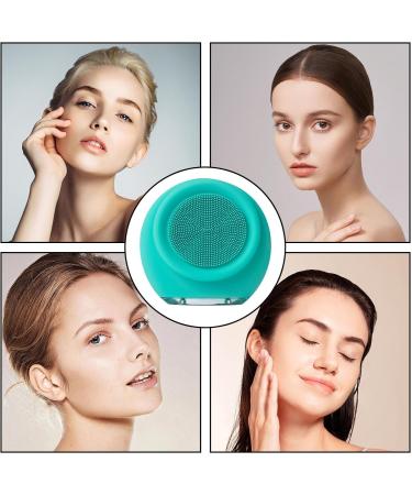 DASHIELL Face Brush Cleanser - Electric Facial Brush Gentle Silicone Face Wash Brush Silicone Waterproof Face Brush for Birthdays Anniversaries Facial Cleansing Holidays Green - Buy Online on GoSupps.com