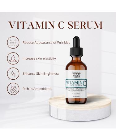 Vitamin C Serum for Face - Anti-Aging Skin Brightening with 20% Vitamin C Hyaluronic Acid Vitamin E & Ferulic Acid - 1 Fl Oz - Buy Online on GoSupps.com
