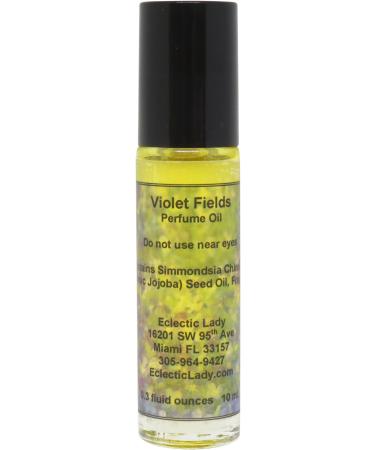 Violet Fields Perfume Oil 0.3 Oz Portable Roll-On Fragrance with Long-Lasting Scent Delightful Essential Oils and Jojoba Oil For Daily Use 0.3 Fl Oz (Pack of 1)
