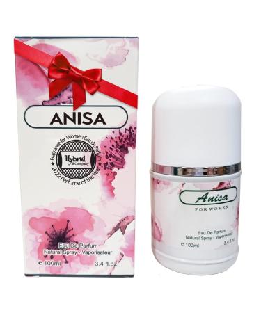 Hybrid & Company Anisa Fragrance for Women Eau De Parfum Natural Spray Fresh Floral Scent 3.4 Fl Oz ANISA 3.4 Fl Oz (Pack of 1)