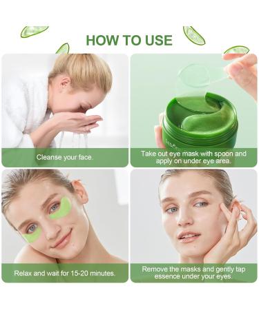 Aloe Vera Eye Pads - 60pcs Collagen & Hyaluronic Acid Masks for Dark Circles Puffiness & Wrinkles - Hydrogel Eye Patches for Tear Bags - Buy Online on GoSupps.com