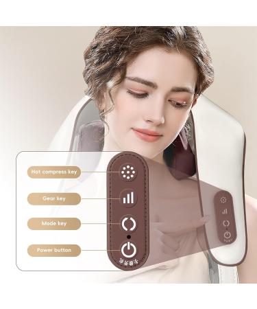 Shiatsu Neck & Shoulder Massager with Heat - Deep Tissue Kneading Device for Back Legs & Feet - 6 Silicone Heads - International Shipping - Buy Online on GoSupps.com