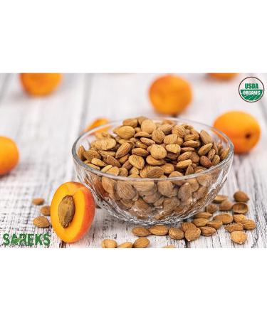 Sareks Organic Raw Bitter Apricot Seeds - 10oz Resealable Bag | USDA Certified, Non-GMO, Raw, Kosher, Vegan, Gluten-Free - Buy Online on GoSupps.com