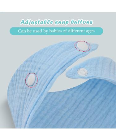 WD&CD 4-Piece Triangle Baby Dribble Bibs | Adjustable Button, Soft & Absorbent | Boys Girls - Buy Online on GoSupps.com