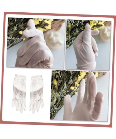 FRCOLOR 1 Pair Grooming Gloves Gloves Repair Hand Gloves Hand Softening Gloves Wax Bath Liners Lotion Mittens Portable Moisture Gloves White Silk to Sleep Lining - Buy Online on GoSupps.com