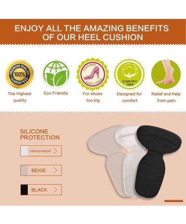 Heel Cushion Inserts for Women's Shoes | High Heel Insoles | Anti-Blister Heel Pads | Comfort Ankle Pain Relief | Non-Slip Adhesive Insoles - 3 Pairs/Colors Available - Buy Online on GoSupps.com