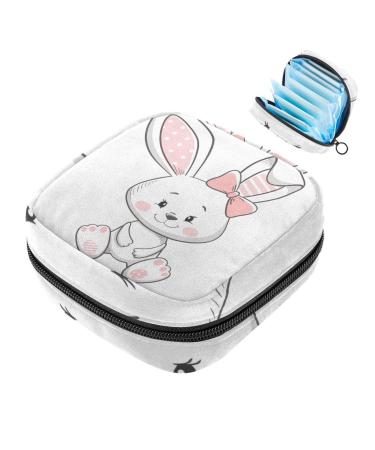 Women's binding bags Cute rabbit women's tampon storage bag Tampon storage bags zip pockets menstrual tied bags multi08