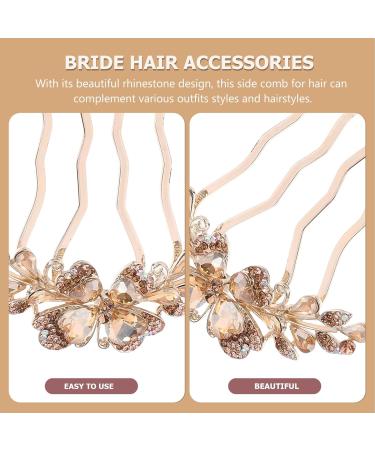 Beaupretty Hair Comb Hair Accessories for Women Rhinestone Hair Pin Rhinestone Hair Clips Hair Accessories for Girls Bride Hair Accessories Hair Side Comb Hairclips Hairpin Miss Hair up Metal - Buy Online on GoSupps.com