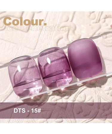 YOXIER Nail Jelly Polish Bright Translucent Jelly Polish Varnish UV Gel 15ml Delicate 15 - Buy Online on GoSupps.com