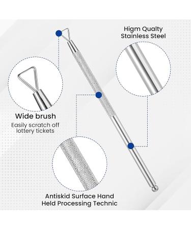 Sibba Lottery Scratcher Ticket Set - 4 Metal Label Scrapers & Cuticle Pushers | Reusable Nail Tools for Gel Polish Removal & Massaging  - Buy Online on GoSupps.com