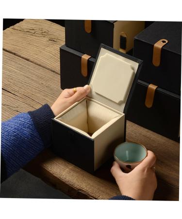 STOBOK Box Coffee Cup with Lid Storage Container China Storage Household Bridesmaid Decorative Cup 14.5X14.5CM Black - Buy Online on GoSupps.com