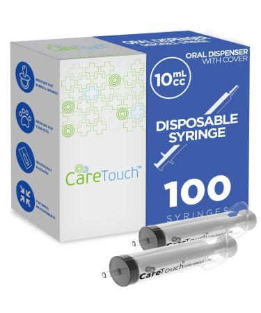 Care Touch 10ml Oral Dispenser with Cover- 100 Syringes (No needle) 10 mL 100