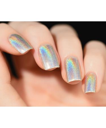 ILNP MEGA Ultra Holographic Nail Polish - Silver Holographic 0.4 Fl Oz (1 Pack) - Buy Online on GoSupps.com