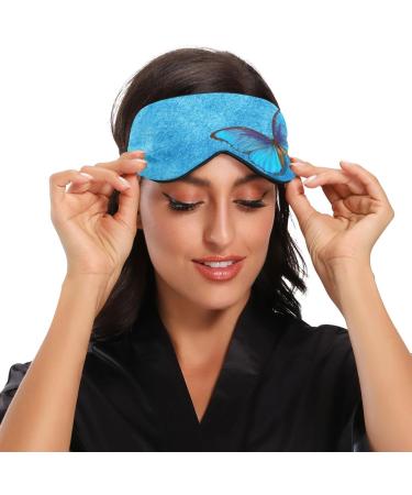 Hasikry Light Blocking Eye Mask for Deep Sleep - Breathable & Adjustable for Men and Women - Perfect for Travel, Yoga, and Meditation - Morpho Blue - Buy Online on GoSupps.com