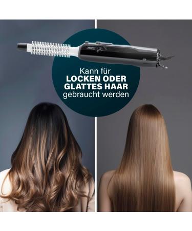 Princess 529202 Cool Curl CC 300 Black Curling Brush - Versatile Styling with 2 Attachments & Cool Shot Function - Perfect for All Hairstyles - Buy Online on GoSupps.com