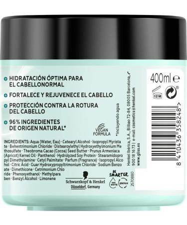 Schwarzkopf Gliss 4-en-1 Masque Prot in au Beurre de Cacao pour Cheveux Normaux 400 ml - Buy Online on GoSupps.com