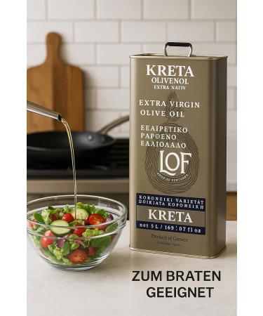  Generisch LOF Olive Oil 5L - 100% Koroneiki - Extra Virgin from Crete - Fresh Harvest - Greek Olive Oil - Orea - Buy Online on GoSupps.com