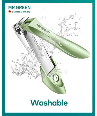 MR.GREEN Nail Clippers with Nail File Anti Splash Nail Clipper Set for Thick Nails Medical Grade Stainless Steel Professional Nail Cutter Sharp and Durable fingernail Clipper for Men and Women(Green) - Buy Online on GoSupps.com
