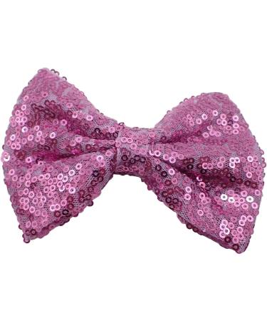 Topkids Accessories Large Sequin Bow on 8cm Beak Hair Clip - Party Sparkly & Bright - for Girls Women Ladies Children (Lilac) - Buy Online on GoSupps.com