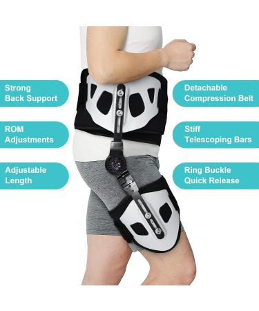 Abduction Hip Brace - Post Op ROM Stabilizer for Joint Protection & Sciatica Pain Relief | Universal Support for Men & Women - Buy Online on GoSupps.com