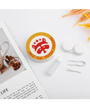 Save The Trash Pandas Contact Lens Kit - Portable Round Storage Box with Mirror & Cute Lens Holder for Easy Travel - Buy Online on GoSupps.com