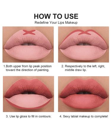 KIMIEYE 12Pcs Lip Liner and Lipstick Set - Waterproof Velvety Matte Lipstick Gift Kit for Women (SET A) - Buy Online on GoSupps.com