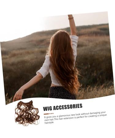 HAPINARY Wavy Hair Extensions Hair Clips for Curly Hair Crown Bows for Girls Ponytail Evil Eye for Car Curly Hair Wigs Straight Human Hair Wig High Temperature Wire Extend Curls 66x26x0.8cm Light Brown - Buy Online on GoSupps.com