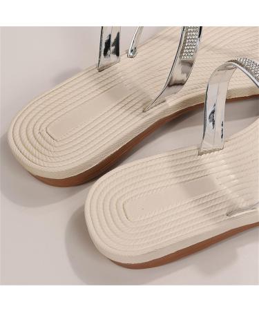 Yytcsjz Bunion Sandals for Women - Comfortable Clip Toe Ring Rhinestone Sandals for Hallux Valgus & Bunion Relief (Silver Size 23.5cm - Buy Online on GoSupps.com