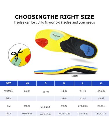 Orthopedic Insoles for Plantar Fasciitis & Flat Feet | Comfortable Support for Men & Women | EU 38-40 - Buy Online on GoSupps.com