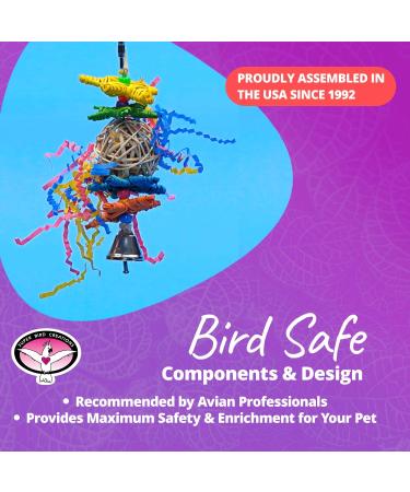 Super Bird Creations SB541 Crinkle Little Star Bird Toy - Small Bird Size 6 x 2 - Varies - Buy Online on GoSupps.com