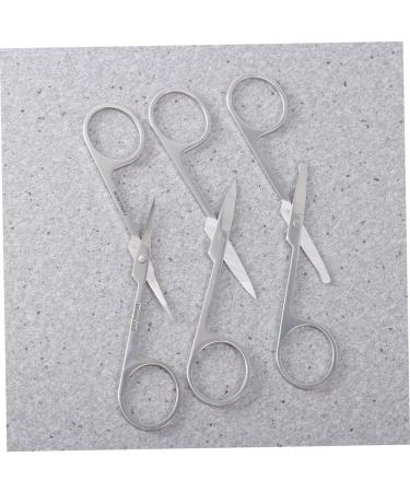 FRCOLOR 3pcs Facial Hair Scissors Set for Men | Curved & Straight Nose Hair Cutting Scissors | Perfect for Grooming & Beard Care - Buy Online on GoSupps.com