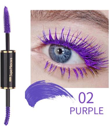 Mascara Multicolor Waterproof Mascara Long Lasting Sweatproof Volume Mascara Eye Makeup (Purple) - Buy Online on GoSupps.com