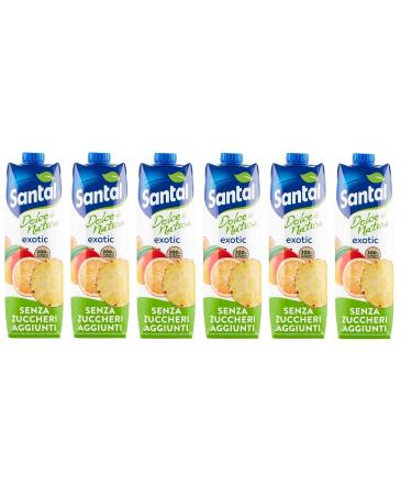 Italian Gourmet E.R. Parmalat Santal Exotic Fruit Juice Dolce di Natura Zero Added Sugars Exotic fruit juice No added sugar Refreshing drink Tetrapack 1000 ml