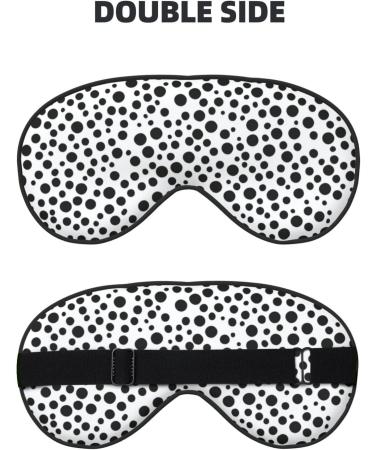Reusable Sleep Mask Eye Cover - Soft Blackout Eye Masks for Better Sleep Travel & Gifts | Black & White Dot Pattern - Buy Online on GoSupps.com
