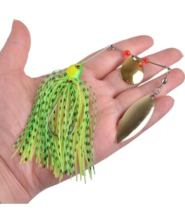 6pcs Multicolor Bass Fishing Lures Spinnerbait Kit for Pike, Trout, and Salmon - Hard Metal Buzzbait Spinner Baits Jigs - Buy Online on GoSupps.com