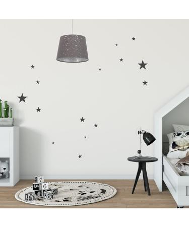 Relaxdays Children's Room Lamp - Starry Sky Hanging Lampshade for Boys & Girls | E27 Mint Fabric Shade - Buy Online on GoSupps.com