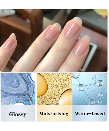 Clear Gel Nail Polish Top Coat and Base Coat 2-IN-1 Nail Varnish Long Lasting High Gloss Gel Top Coat Quick Dry Water-Based Top Coat Nail Polish No Need Cure Easy to Apply - Buy Online on GoSupps.com