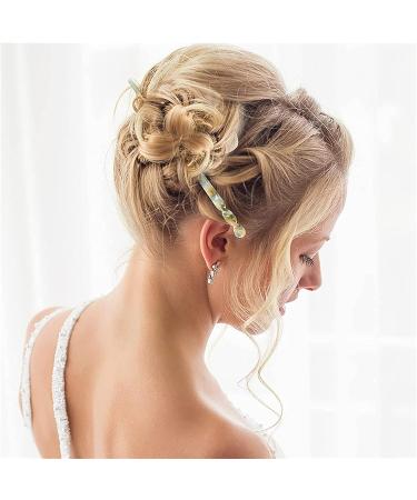 10 Piece Leopard Pattern Acetate Hair Sticks - Vintage Retro Hairpins & DIY Hair Styling Accessories for Women & Girls - Buy Online on GoSupps.com