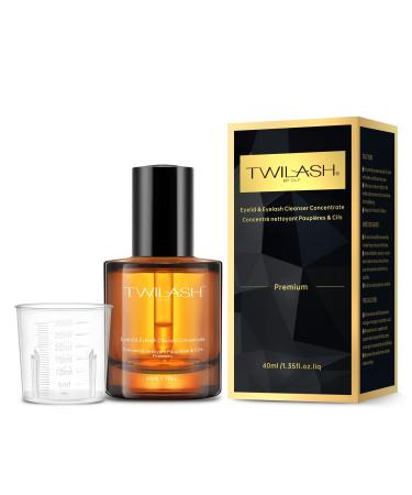 Premium Lash Cleanser Concentrate (40ml/1.37 fl.oz) - High Purity Hyaluronic Acid Collagen - 1 Bottle Makes 16.4oz - DIY Eyelash Extension Cleanser Safe for Sensitive Eyes