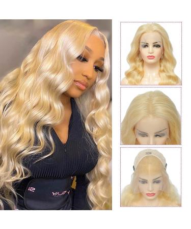 10A Brazilian Body Wave Lace Front Wig 22 Inch Blonde | Pre Plucked 150% Density Human Hair Wig - Buy Online on GoSupps.com
