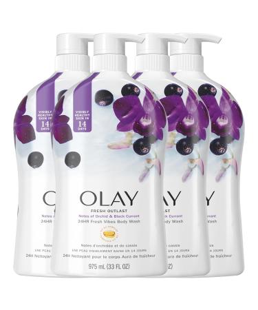 Olay Fresh Outlast Body Wash Orchid & Black Currant 30 fl oz (Pack of 4) Orchid & Black Current (Pack of 4) - Buy Online on GoSupps.com
